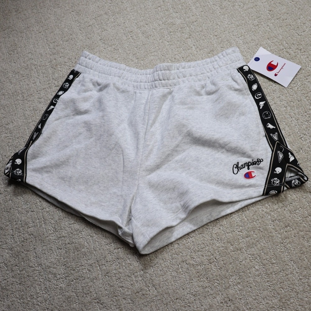 Champion Elective Short Motif Taping Ash Heather CPW253SH04023 Womens Medium
